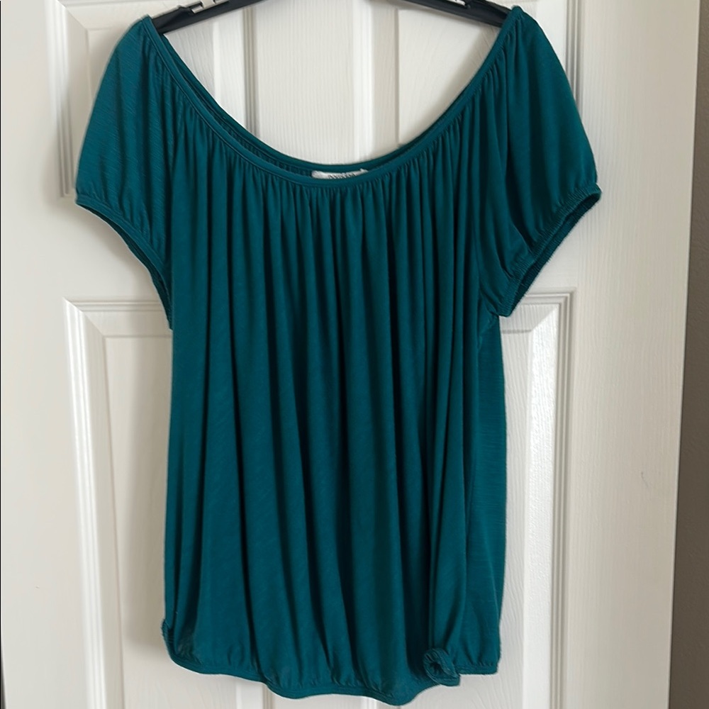 Anthropologie Porridge Teal Women's Top size XL